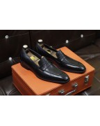 Men's  Black Leather Dress Shoes