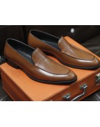 Men' Brown Leather Loafer  Shoes