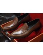 Men' Brown Leather Loafer  Shoes