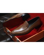 Men' Brown Leather Loafer  Shoes