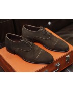 Men's Shoes Brown Suede Leather Lace Up