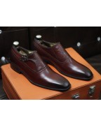 Burgundy Leather Men's Shoes