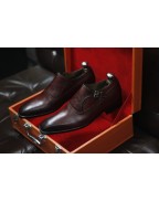 Burgundy Leather Men's Shoes