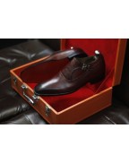 Burgundy Leather Men's Shoes