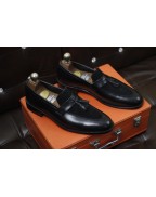 Black Suede Leather Loafer Shoes