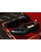 Black Suede Leather Loafer Shoes