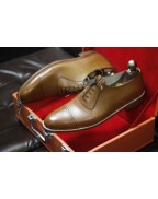 Tan Leather Lace Up Men's Shoes