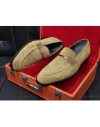 Men's Light Brown Suede Leather Shoes