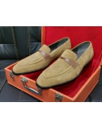 Men's Light Brown Suede Leather Shoes