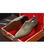 Men's Shoes Beige Brown Leather Lace Up