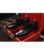 Men's  Black Suede Leather Lace Up Shoes