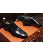 Men's  Black Suede Leather Lace Up Shoes