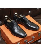 Men's Black Leather Lace Up Shoes