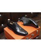 Men's Black Leather Lace Up Shoes