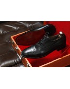 Men's Black Leather Lace Up Shoes