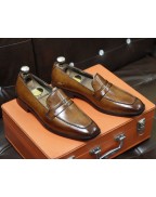 Tan Brown Men's Leather Shoes