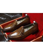 Tan Brown Men's Leather Shoes